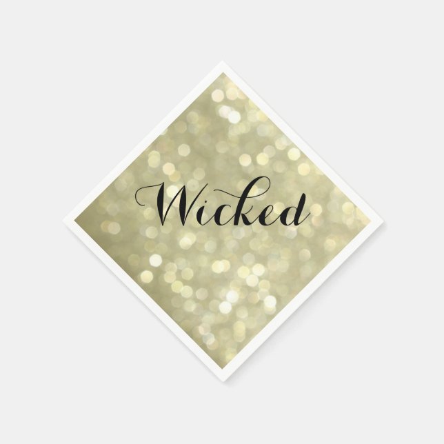 Wicked in Gold Halloween Napkin Serviette (Ecke)
