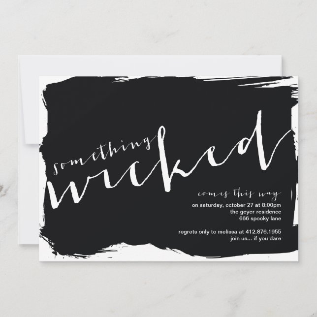 Wicked - Invitation de la fête d'Halloween (Devant)
