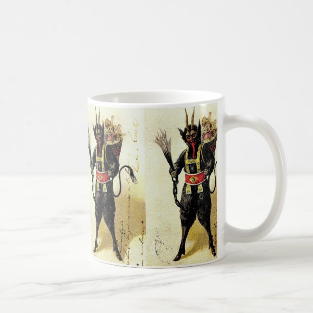 Wicked Krampus Beängstigend Demo Weihnachten Weihn Kaffeetasse (Rechts)