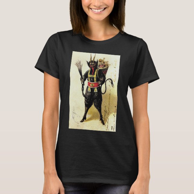 Wicked Krampus Beängstigend Demo Weihnachten Weihn T-Shirt (Vorderseite)