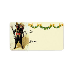 Wicked Krampus Demon Holiday Weihnachtsgeschenke T Adressaufkleber