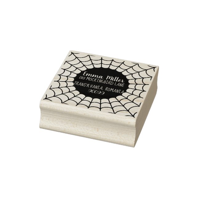 Wicked Spike Web Wood Print Rücksendeadresse Gummistempel (Stempel)