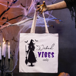 "Wicked Vibes Only" - Halloween Schwarze Hexe – Tasche