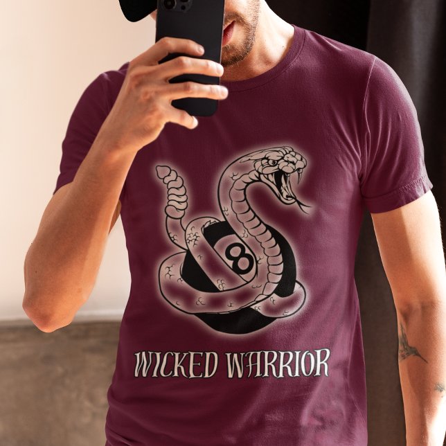 Wicked Warrior 8 Ball Snake T-Shirt T - Shirt (Von Creator hochgeladen)