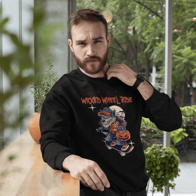 Wicked Wheel Ride Skateboard Gear for Night Rider T-Shirt (Von Creator hochgeladen)