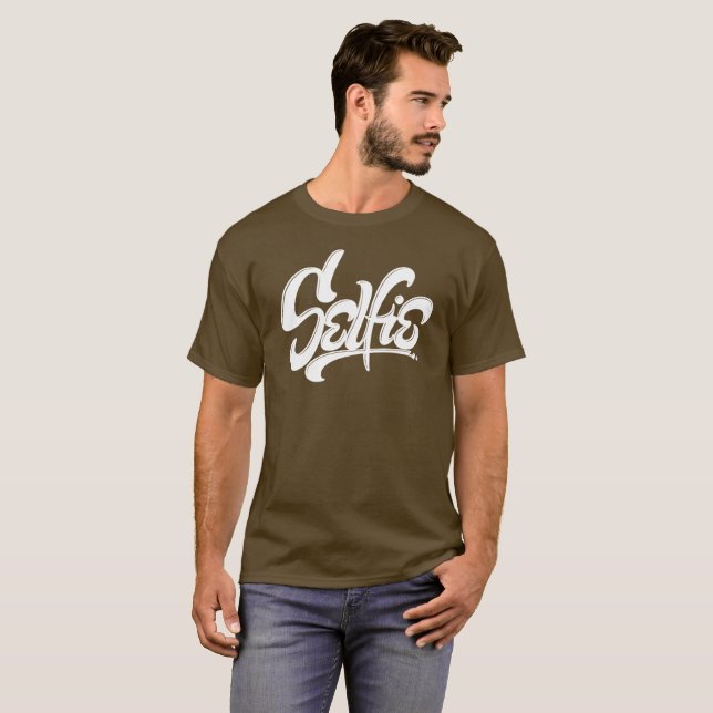 Wicked White Skateboard Graffiti Selfie Street Art T-Shirt (Vorne ganz)