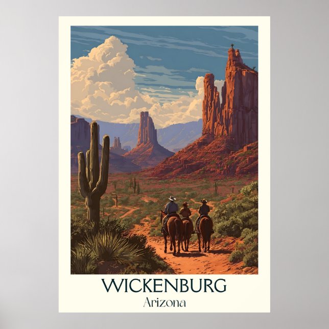 Wickenburg Arizona | Retro Poster (Vorne)