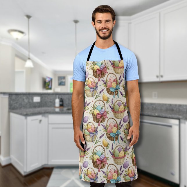 Wicker Basket Easter Eggs with Lavender Schürze (Von Creator hochgeladen)