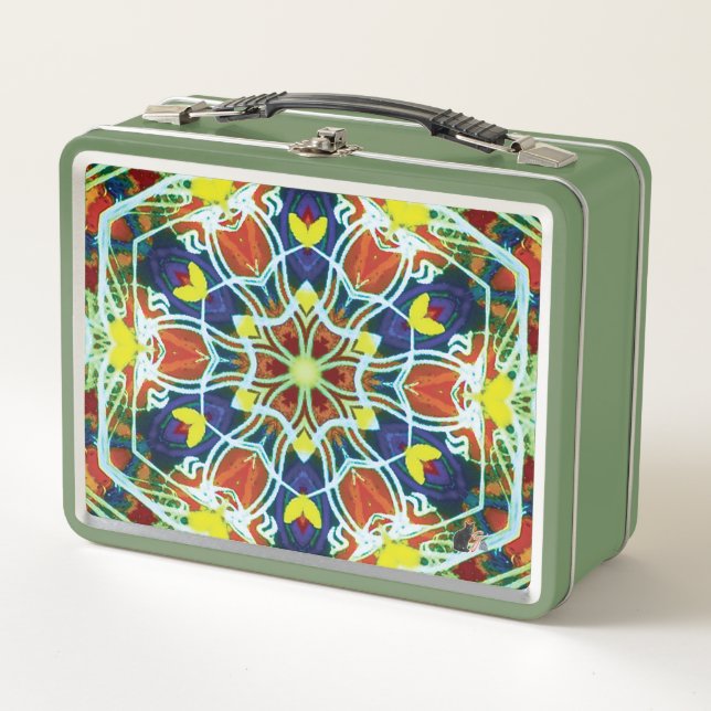 Wicker Kaleidoskop Metal Lunchbox (Vorderseite)