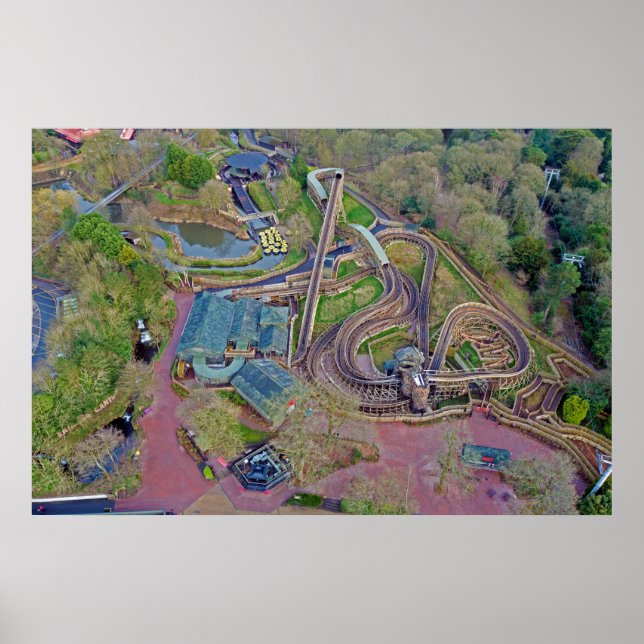 Wicker Man Drone Shot | Alton Towers Resort Poster (Vorne)