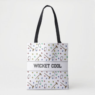 Wicket Cool Niedlich Croquet Pun Hand-Illustriert Tasche