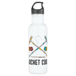 Wicket Coole lustige Croquet-Spieler Edelstahlflasche