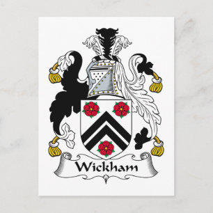 Wickham Familienwappen Postkarte