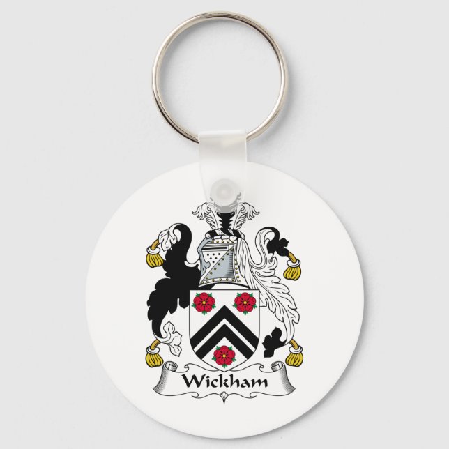 Wickham Familienwappen Schlüsselanhänger (Vorderseite)