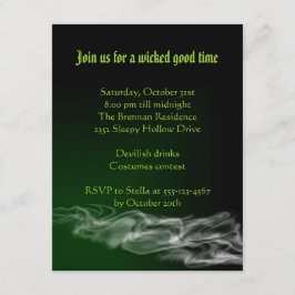 Wickiger grüner Rauch Halloween gotische Einladung