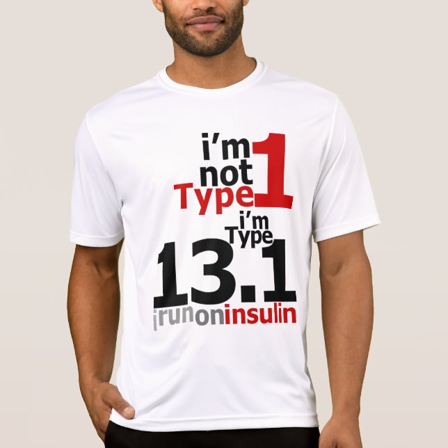 Wicking - der Typ- 1diabetesc$hälfte-marathoner T-Shirt (Vorderseite)