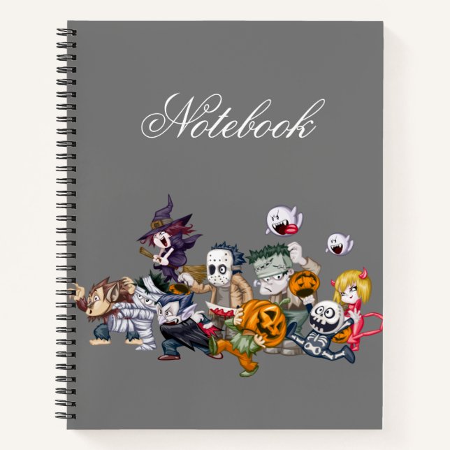 Wicklerisch wunderbar: Halloween-Geister Notizbuch (Vorderseite)