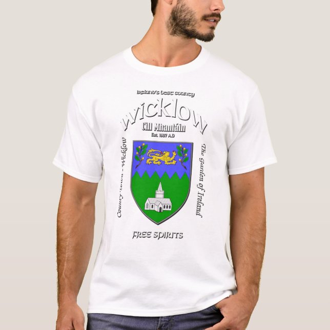 Wicklow Ireland Wappen T - Shirt (Vorderseite)