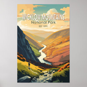 Wicklow Mountains National Park Irland Reisen Art Poster