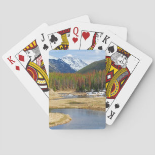 Wicklung der Colorado mit Bergen und Kiefern Spielkarten