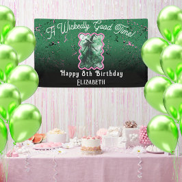 Wickly Good Time Green Hexe Zeichne Geburtstag Banner