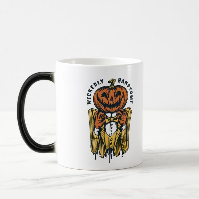 Wickly Handsome Jack-O-Lantern Halloween Verwandlungstasse (Links)