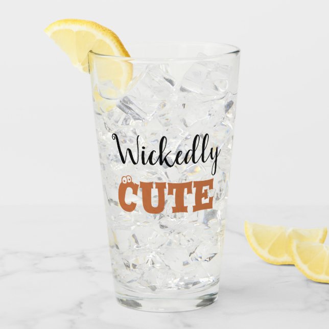 Wickly Niedlich Halloween Hexe | Spooky Adorable Glas (Vorderseite Ice)