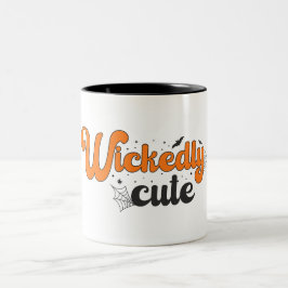 Wickly niedlich - Muster für magische Halloween-Na Zweifarbige Tasse