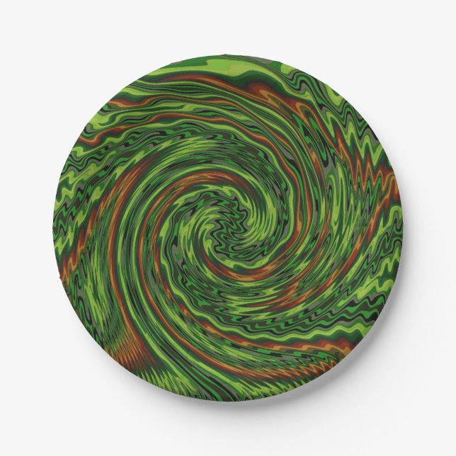 Wickte Drehung Pappteller (Vorderseite)