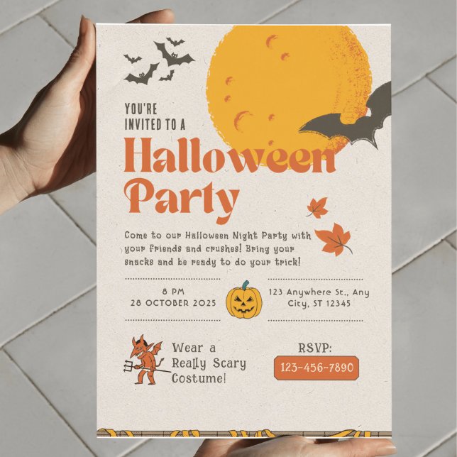 Wickwiederholt Fun Spuk Ereignis Halloween-Party Einladung (Von Creator hochgeladen)