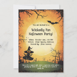 🪄 Wickwiederholt Spaß Halloween-Party! Einladung