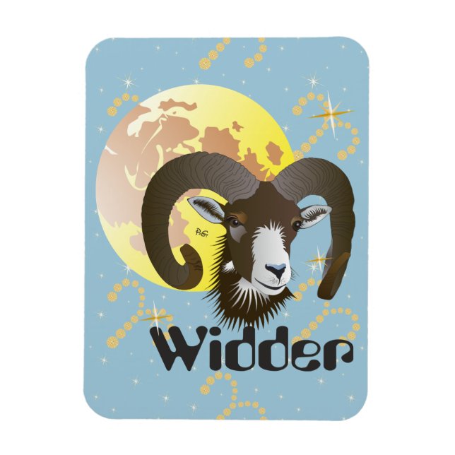 Widder 21. März bis 20. April Premium Flexi Magnet (Vertikal)