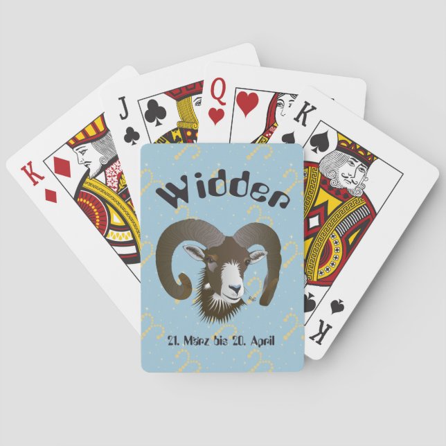 Widder 21. März bis 20. April Spielkarten (Rückseite)