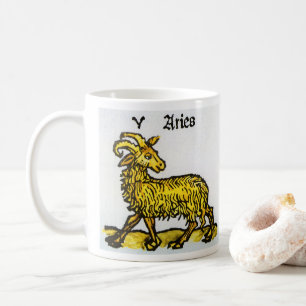 Widder, das goldene Lamm, Vintage-Sternzeichen Kaffeetasse