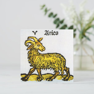 Widder, das goldene Lamm, Vintage Tierkreiszeichen
