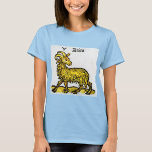 Widder, das goldene Lamm, Vintage-Zeichen des Zodi T-Shirt