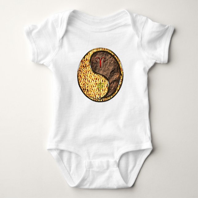 Widder & Erdaffe Baby Strampler (Vorderseite)