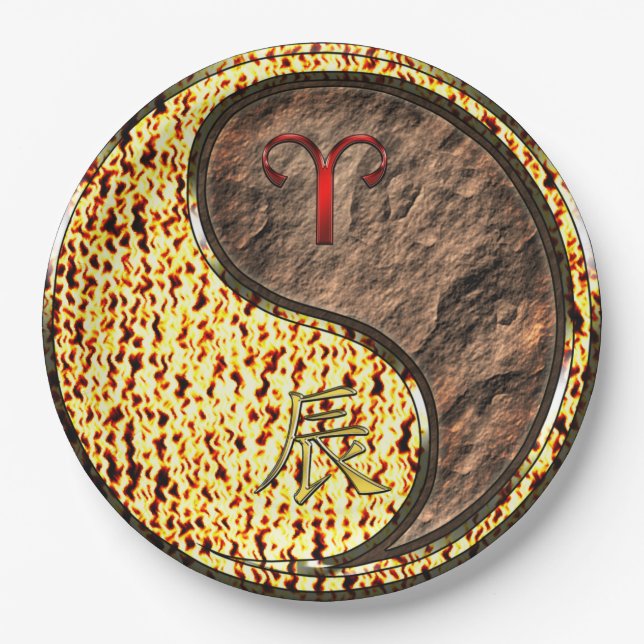 Widder & Erddrache Pappteller (Vorderseite)