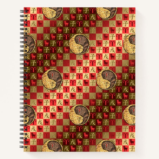 Widder & Erde Ratte Spiralblock Notizbuch (Vorderseite)