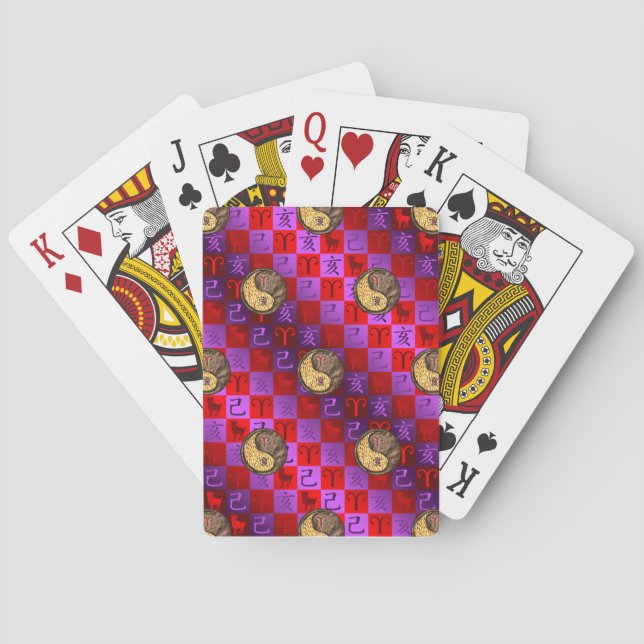 Widder & Erde Schwein Spielkarten (Rückseite)