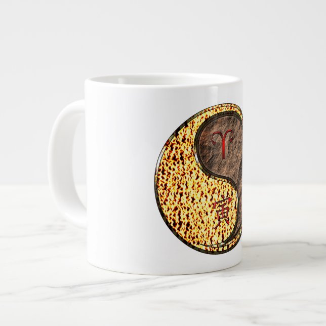 Widder & Erdtiger Jumbo-Tasse (Vorderseite Links)