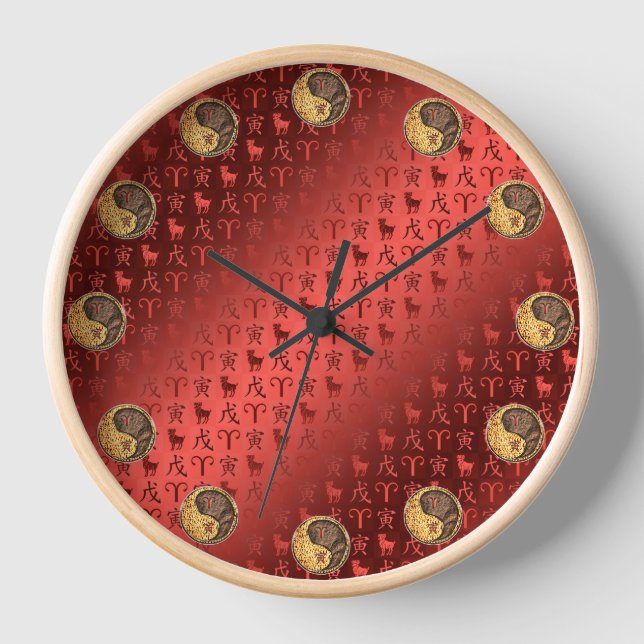 Widder & Erdtiger Uhr (Vorderseite)