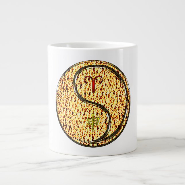 Widder & Feuer-Affe Jumbo-Tasse (Vorderseite)