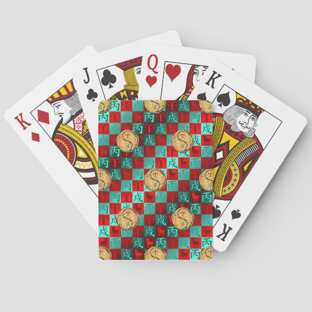 Widder & Feuerhund Spielkarten (Rückseite)
