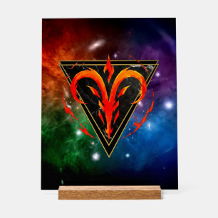 Widder Galaxie Tierkreis Acrylschild