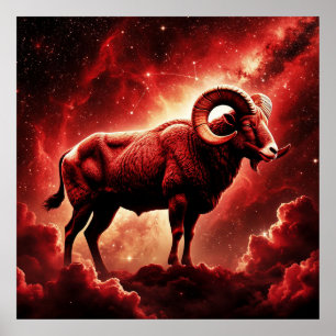 Widder-Geschenk für das kühne Feuerzeichen Poster