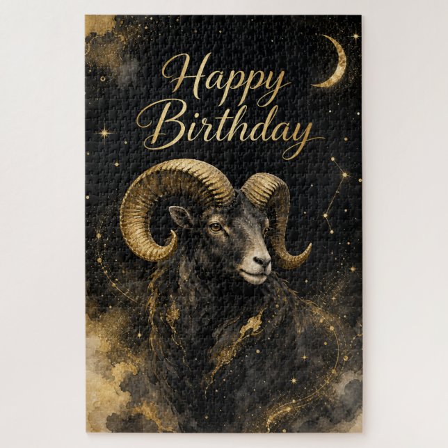 Widder Happy Birthday Sternzeichen Design (Vertikal)