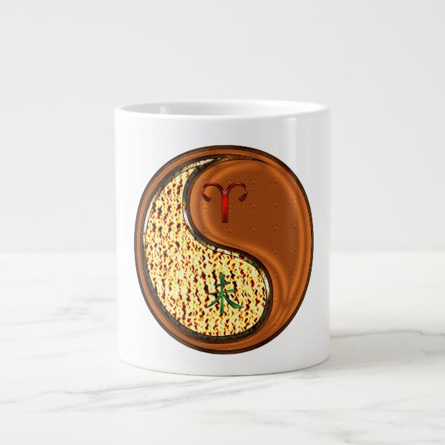 Widder & Holz Ziege Jumbo-Tasse (Vorderseite)