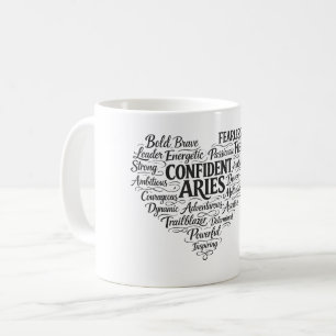 Widder Kaffeetasse   Sternzeichen Wortwolke