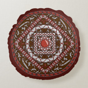 Widder Mandala Rundkissen Rundes Kissen